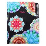 Notes DESIGN B6  čtverečkovaný - černá - kaleidoskop