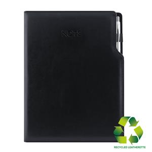 Notes GEP A4 nelinkovaný - černá/černý vnitřek - recyklovaná koženka