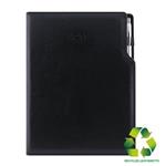 Notes GEP A4 tečkovaný - černá/černý vnitřek - recyklovaná koženka