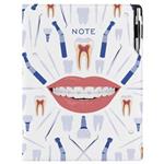 Notes - zápisník DESIGN A4 linkovaný  - bílá - Zubař
