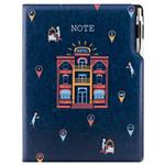 Notes - zápisník DESIGN A4 linkovaný  - modrá - Hotel