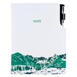 Notes - zápisník DESIGN A5 linkovaný  - bílá - Hory