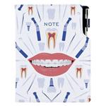 Notes - zápisník DESIGN A5 linkovaný  - bílá - Zubař