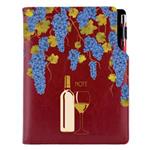 Notes - zápisník DESIGN A5 linkovaný  - bordó - Víno