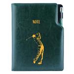 Notes - zápisník DESIGN A5 linkovaný  - zelená - Golf muž