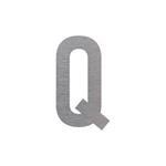 Označení budov - písmeno - Q, hliníková tabulka, výška 150 mm 