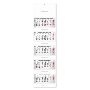 Pětiměsíční kalendář Kvinto skládaný český 2027 - šedý