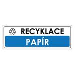 RECYKLACE - PAPÍR, plast 2 mm s dírkami 290x100 mm