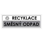RECYKLACE - SMĚSNÝ ODPAD, plast 2 mm s dírkami 290x100 mm