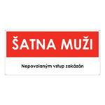 ŠATNA MUŽI, plast 2 mm s dírkami 190x90 mm