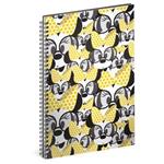 Spirálový blok A4 linkovaný -  Minnie - Yellow