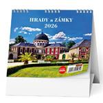Stolní kalendář 2026 IDEÁL - Hrady a zámky 