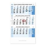 Tříměsíční kalendář Trio český 2027 - modrý