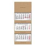 Tříměsíční kalendář Trio Kraft skládaný český se spirálou 2027 - šedý