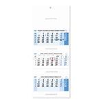 Tříměsíční kalendář Trio skládaný český 2027 - modrý