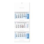 Tříměsíční kalendář Trio skládaný český se spirálou 2027 - modrý