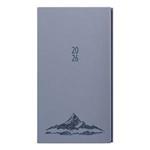 Týdenní diář 2026 Jakub Vivella s ražbou kapesní - holubí šeď - Hory