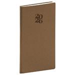 Týdenní diář 2026 kapesní Essenza - oříšek