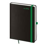 Týdenní diář A5 2025 Black Green 