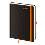 Týdenní diář A5 2025 Black Orange 