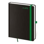 Týdenní diář B6 2025 Black Green 