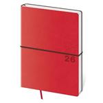 Týdenní diář B6 2026 Flexio - červená
