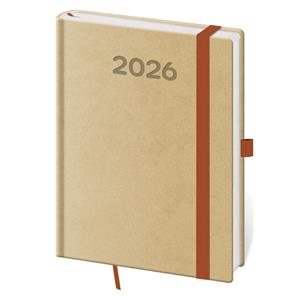 Týdenní diář B6 2026 Print Pop - cappuccino