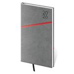 Týdenní kapesní diář 2026 Grife - šedo/červená