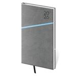 Týdenní kapesní diář 2026 Grife - šedo/modrá