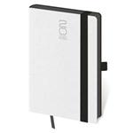 Týdenní kapesní diář 2026 Memory s gumičkou - bílá