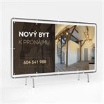 Výroba síťovaného MESH banneru PVC 300 g/m2 - tisk4/0 
