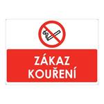 ZÁKAZ KOUŘENÍ, plast 2 mm s dírkami A5