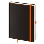 Zápisník A5 linkovaný - Black Orange   