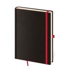 Zápisník A5 linkovaný - Black Red   